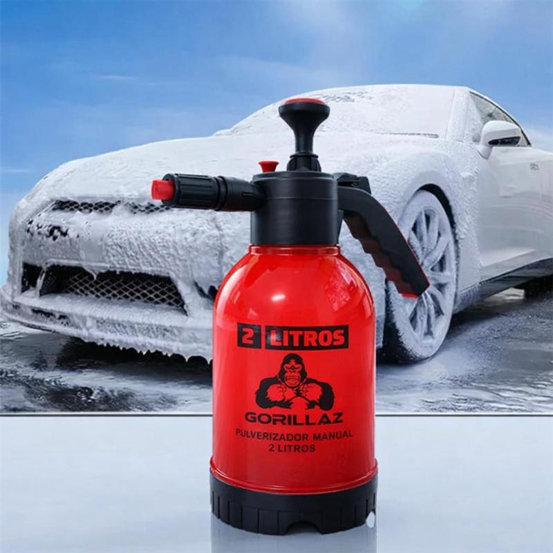 Pulverizador de Empuma Manual 2L Snow Foam Pump Vermelho Gorillaz